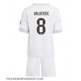 Koszulka piłkarska Real Madrid Federico Valverde #8 Strój Domowy dla dzieci 2025-26 tanio Krótki Rękaw (+ Krótkie spodenki)